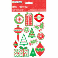 Colorbok - TPC Studio - Retro Christmas Collection - 3 Dimensional Stickers with Foil Accents
