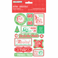 Colorbok - TPC Studio - Retro Christmas Collection - Dome Stickers with Glitter Accents