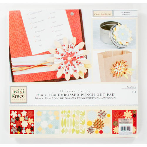 Colorbok - Heidi Grace Designs - Tweet Memories Collection - 12 x 12 Punch Out Pad with Embossed Accents