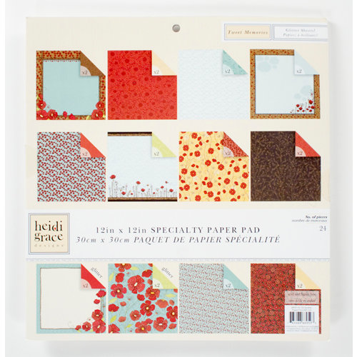 Colorbok - Heidi Grace Designs - Tweet Memories Collection - 12 x 12 Sparkle Paper Pad