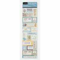 Colorbok - Antique Paperie Collection - Glitter Stickers - Phrases