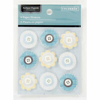 Colorbok - Antique Paperie Collection - 3 Dimensional Stickers - Button Flowers