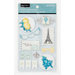 Colorbok - Antique Paperie Collection - Layered Chipboard Stickers with Epoxy Accents