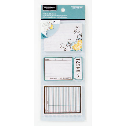 Colorbok - Antique Paperie Collection - Journal Stacks - Cardstock Stickers with Foil Accents