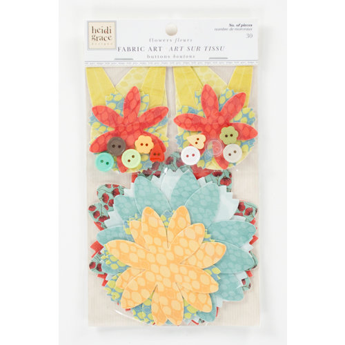 Colorbok - Heidi Grace Designs - Tweet Memories Collection - Fabric Flowers With Buttons