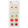 Colorbok - Heidi Grace Designs - Tweet Memories Collection - 3 Dimensional Stickers - Round Fabric Buttons