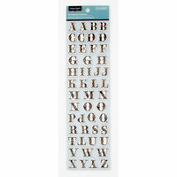 Colorbok - Antique Paperie Collection - Chipboard Stickers with Foil Accents - Alphabet