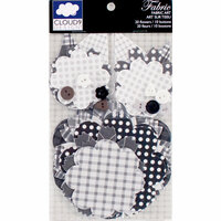 Colorbok - Cloud 9 Design - Nightshade Collection - Die Cut Cardstock Pieces - Printed Fabric Flowers with Buttons