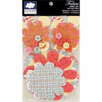 Colorbok - Cloud 9 Design - Fiesta Collection - Die Cut Cardstock Pieces - Printed Fabric Flowers and Buttons