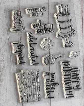 Concord and 9th - Clear Acrylic Stamps - Eat Cake and Celebrate