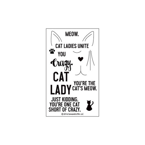 Concord and 9th - Clear Acrylic Stamps - You Crazy Cat