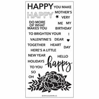 Concord and 9th - Clear Photopolymer Stamps - Happy Words