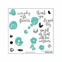Concord and 9th - Clear Acrylic Stamps - Flower Turnabout