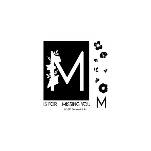 Concord and 9th - Clear Photopolymer Stamps - Monogram M