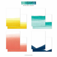 Concord and 9th - Winter Wonderland Collection - Cards and Envelopes - Dip Dyed