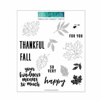 Concord and 9th - Clear Photopolymer Stamps - Thankful Leaves Turnabout
