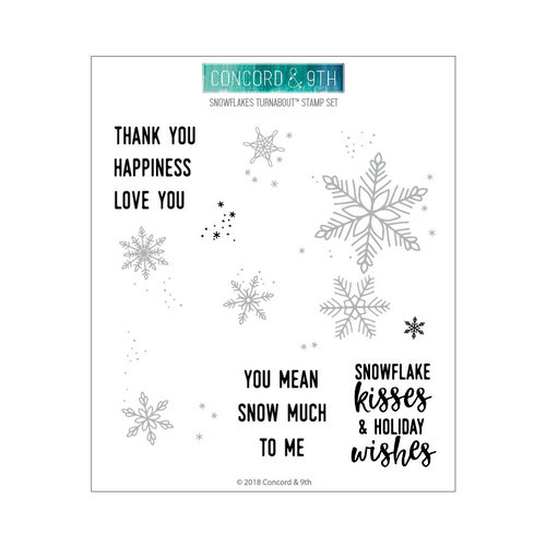 Concord and 9th - Christmas - Clear Photopolymer Stamps - Snowflakes Turnabout