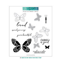 Concord and 9th - Clear Photopolymer Stamps - Butterfly Love Turnabout