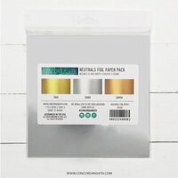 Concord and 9th - 6 x 6 Paper Pad - Neutrals Foil Paper Pack