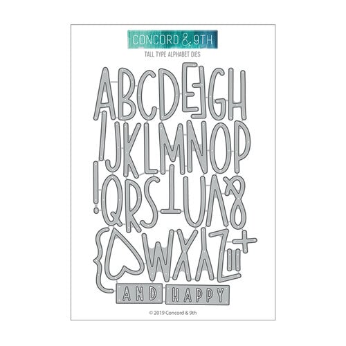 Concord and 9th - Winter Wonderland Collection - Dies - Tall Type Alphabet