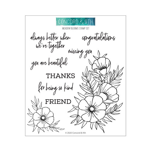 Concord and 9th - Clear Photopolymer Stamps - Meadow Blossoms