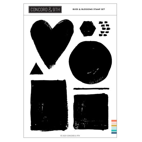 Concord and 9th - Clear Photopolymer Stamps - Painted Shapes