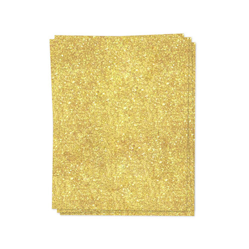 Concord and 9th - 8.5 x 11 Glitter Paper - Gold - 6 Pack