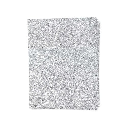 Concord and 9th - 8.5 x 11 Glitter Paper - Silver - 6 Pack