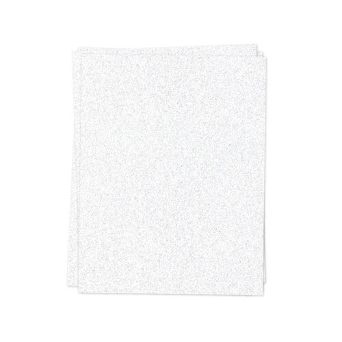 Concord and 9th - 8.5 x 11 Glitter Paper - White - 6 Pack