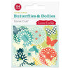Cosmo Cricket - Social Club Collection - Lovely Bits - Butterflies and Doilies, BRAND NEW