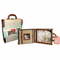 Cosmo Cricket - Biography 101 - 8 Inch Post Bound Album and Shadowbox - Brown