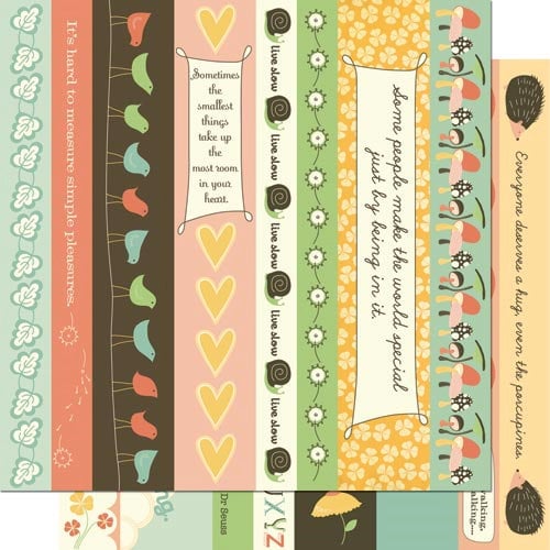 Cosmo Cricket - Earth Love Collection - 12 x 12 Double Sided Paper - Borders
