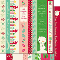 Cosmo Cricket - Jolly By Golly Collection - 12 x 12 Double Sided Paper - Borders, CLEARANCE