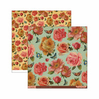 Cosmo Cricket - Evangeline Collection - 12 x 12 Double Sided Paper - Rose