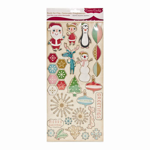 Cosmo Cricket - Jolly Days Collection - Christmas - Ready Set Chipboard