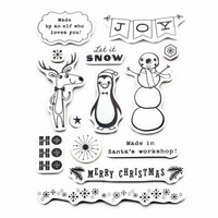 Cosmo Cricket - Jolly Days Collection - Christmas - Cling Mounted Rubber Stamps