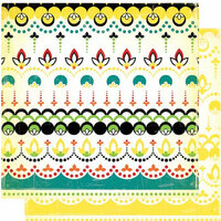 Cosmo Cricket - Hello Sunshine Collection - 12x12 Double Sided Paper - Hopscotch, CLEARANCE