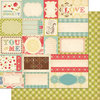 Cosmo Cricket - Odds and Ends Collection - 12 x 12 Double Sided Paper - Scraps