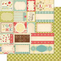 Cosmo Cricket - Odds and Ends Collection - 12 x 12 Double Sided Paper - Scraps