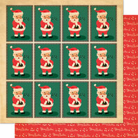 Cosmo Cricket - Dear Mr. Claus Collection - Christmas - 12 x 12 Double Sided Paper - Yes, Virginia