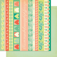 Cosmo Cricket - Clementine Collection - 12 x 12 Double Sided Paper - Lila