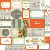 Cosmo Cricket - Everafter Collection - 12 x 12 Double Sided Paper - Elements, CLEARANCE