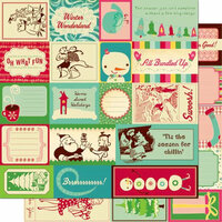 Cosmo Cricket - Jolly By Golly Collection - 12 x 12 Double Sided Paper - Elements