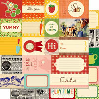 Cosmo Cricket - Garden Variety Collection - 12 x 12 Double Sided Paper - Elements, CLEARANCE