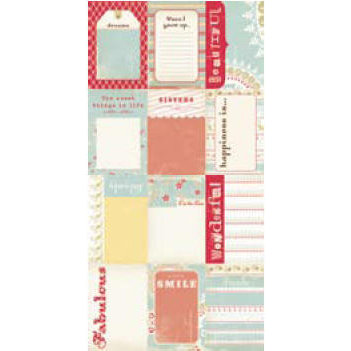 Cosmo Cricket - Dutch Girl Collection - Journaling Cards, CLEARANCE