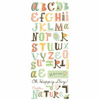 Cosmo Cricket - Earth Love Collection - Rub Ons - Alphabet