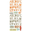Cosmo Cricket - The Boyfriend Collection - Rub Ons - Alphabet