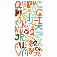 Cosmo Cricket - Nutmeg Collection - Ready Set Chipboard - Alphabet, CLEARANCE