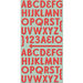 Cosmo Cricket - Ready Set Chipboard - Red Line Alphabet, CLEARANCE