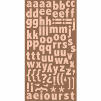 Cosmo Cricket - Ready Set Chipboard - Pink Oak Alphabet, CLEARANCE